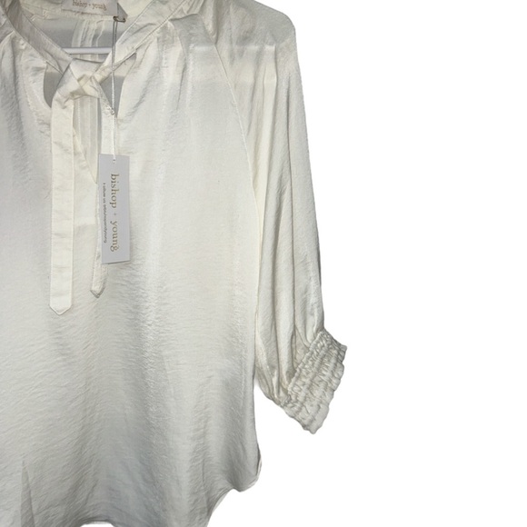 NWT Bishop + Young Bonnes Vacances Harper Smock Top Off white size Small - Picture 6 of 15